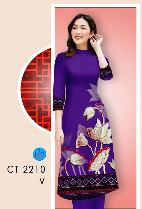Vải Áo Dài Hoa In 3D AD CT2210 17